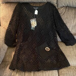 Crochet Style Ronnie Salloway Top, size Large, NWT
